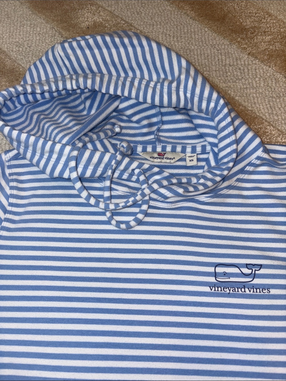 Vineyard Vines Blue & White Striped women’s Hoodie